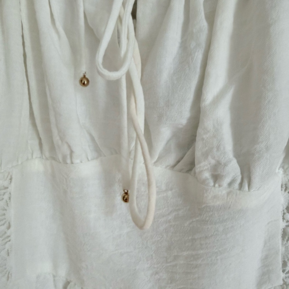 City Chic Plus Size Maxi White Maxi Dress with Lace Details - Picture 5 of 7